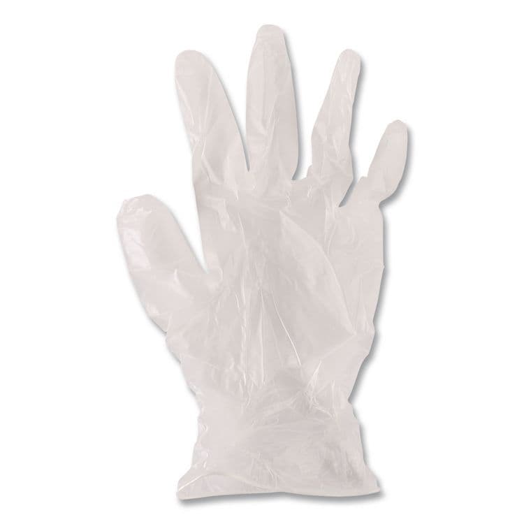 BOARDWALK General Purpose Vinyl Gloves, Powder-Free, X-Large, 2.6 mil Thick, 9.5" Long, Clear, 100/Box, 10 Boxes/Carton (BWK365XLCT) thumbnail 3