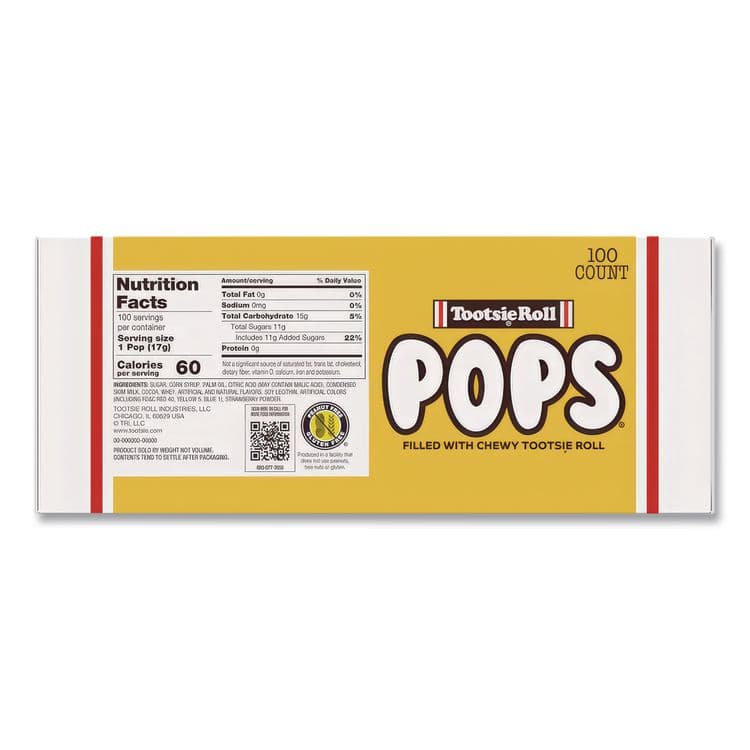 TOOTSIE ROLL INDUSTRIES Tootsie Pops, Assorted Original Flavors, 0.6 oz Lollipops, 100/Box (TOO0508) thumbnail 4