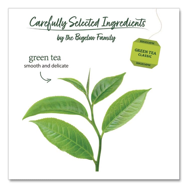 BIGELOW TEA CO. Green Tea Pods, 1.90 oz, 18/Box (BTC007906) thumbnail 2