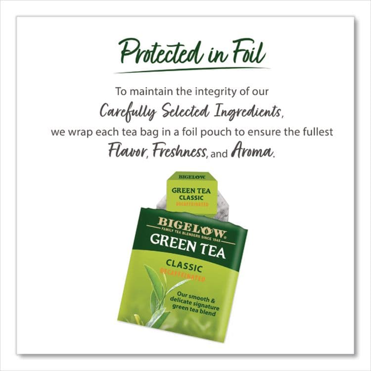 BIGELOW TEA CO. Decaffeinated Green Tea, Green Decaf, 0.34 lbs, 28/Box (BTC10347) thumbnail 4