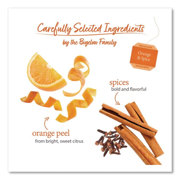 BIGELOW TEA CO. Orange and Spice Herbal Tea, 28/Box (BTC10398) thumbnail 3