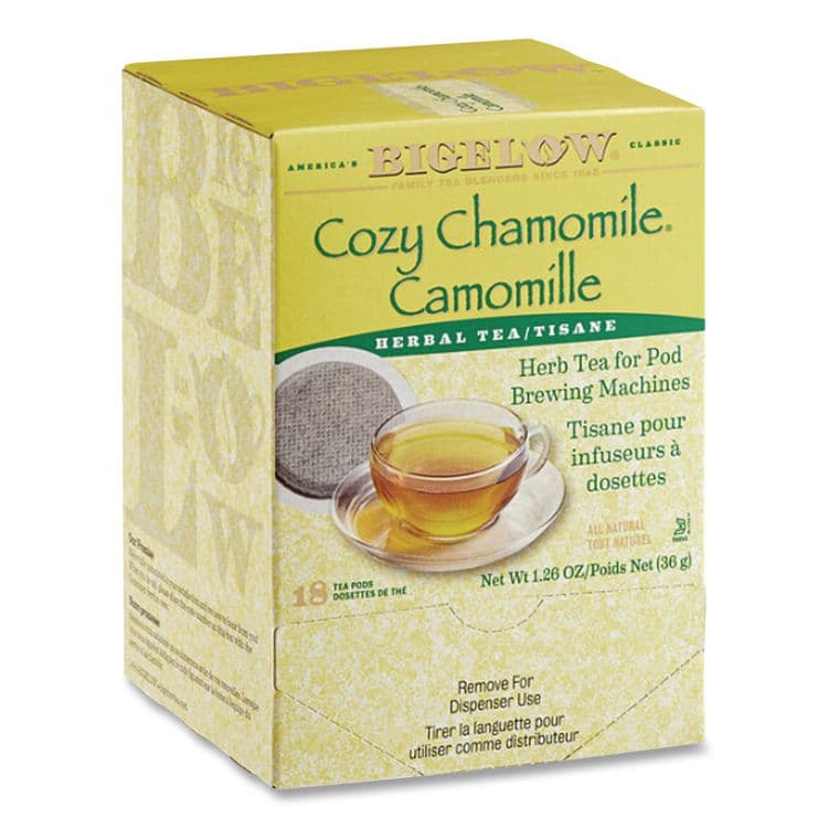 BIGELOW TEA CO. Cozy Chamomile Herbal Tea Pods, 1.90 oz, 18/Box (BTC10906)