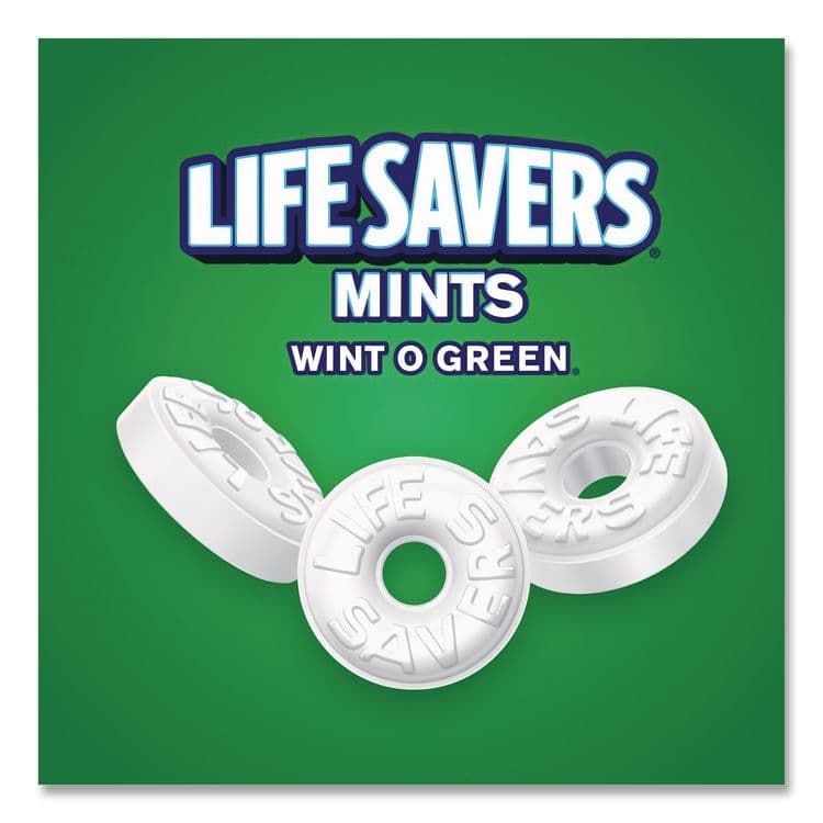 THE WRIGLEY COMPANY Hard Candy Mints, Wint-O-Green, Individually Wrapped, 6.25 oz Bag (LFS88504) thumbnail 2