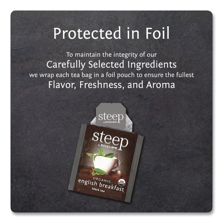 BIGELOW TEA CO. steep Tea, English Breakfast, 1.6 oz Tea Bag, 20/Box (BTC17701) thumbnail 3