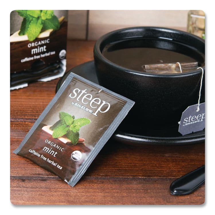 BIGELOW TEA CO. steep Tea, Mint, 1.41 oz Tea Bag, 20/Box (BTC17709) thumbnail 3