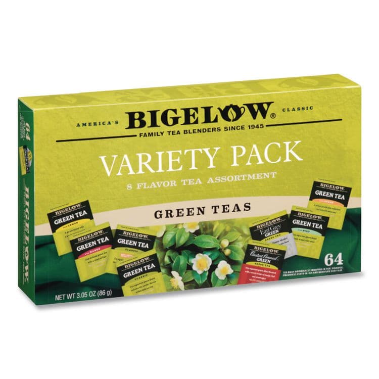 BIGELOW TEA CO. Green Tea Assortment, Tea Bags, 64/Box, 6 Boxes/Carton (BTC30568CT) thumbnail 3