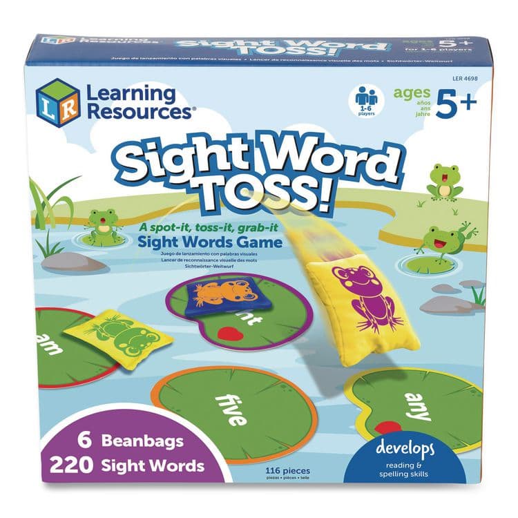 LEARNING RESOURCES Sight Word Toss, 1 to 6 Players, Grades 1 to 3, 220 Pieces (LRNLER4698)