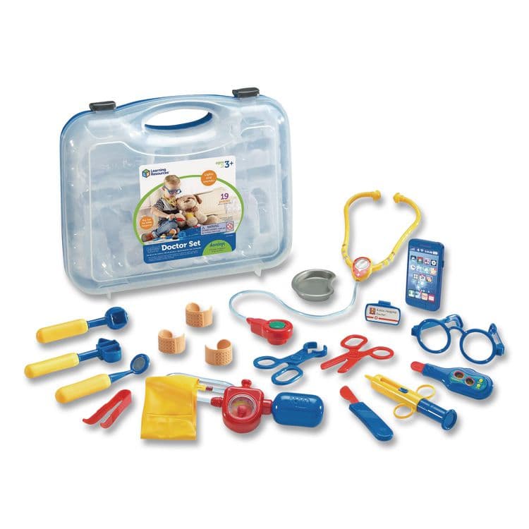 LEARNING RESOURCES Pretend and Play Doctor Set, Ages 3 and Up, 19 Pieces (LRNLER9048) thumbnail 3