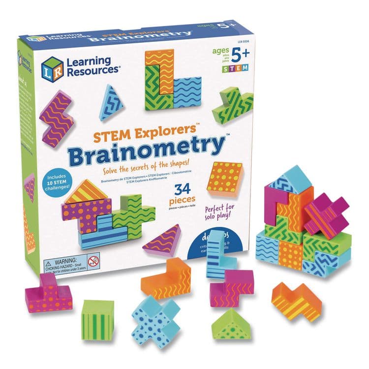 LEARNING RESOURCES STEM Explorers Brainometry, Grades K to 2, 24 Pieces (LRNLER9306)