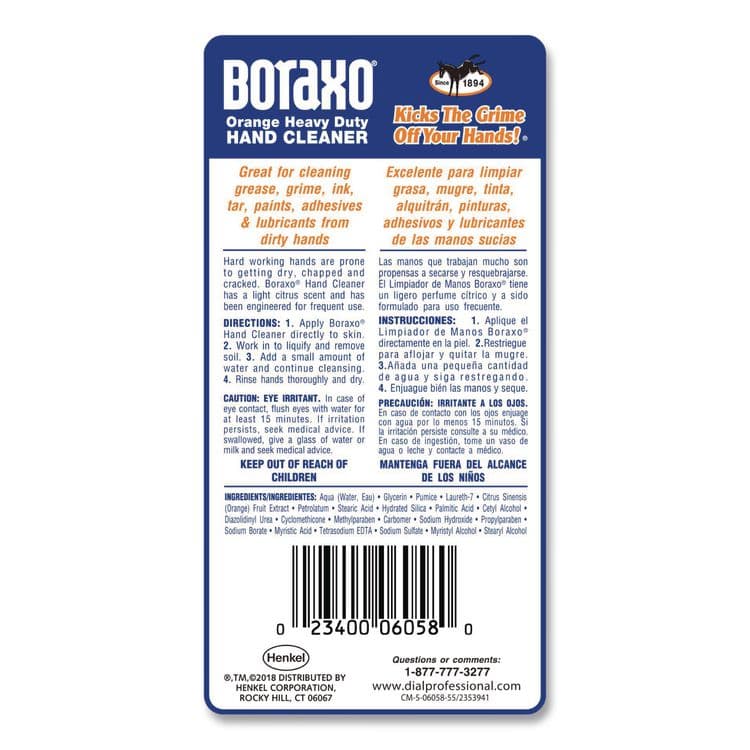 DIAL PROFESSIONAL Orange Heavy Duty Hand Cleaner, Citrus Scent, 3 L (DIA06058) thumbnail 2