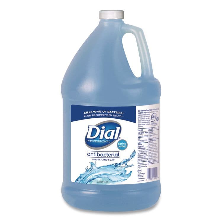 DIAL PROFESSIONAL Antibacterial Liquid Hand Soap, Spring Water Scent, 1 gal, 4/Carton (DIA15926) thumbnail 2