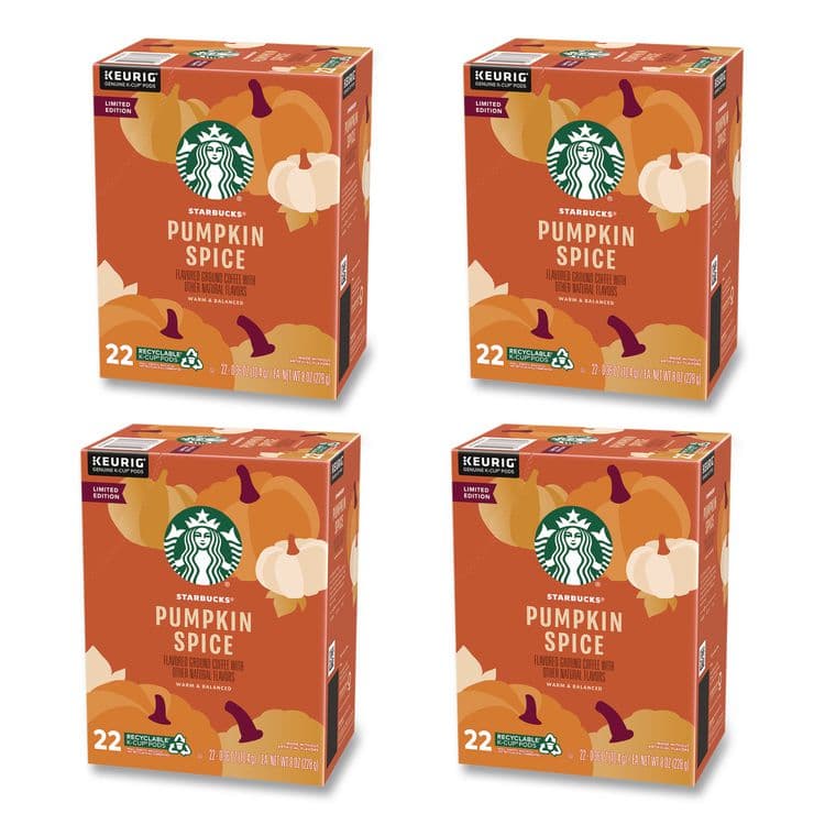 KEURIG DR PEPPER Pumpkin Spice Coffee, K-Cups, 22/Box, 4 Boxes/Carton (SBK12412028CT)