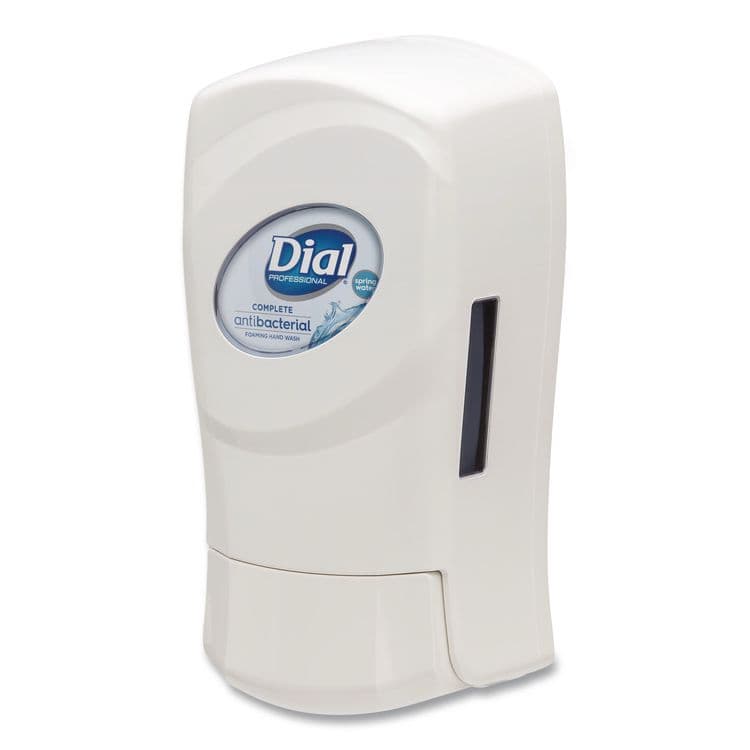 DIAL PROFESSIONAL FIT Universal Manual Dispenser, 1.2 L, 4 x 5.13 x 10.5, Ivory, 3/Carton (DIA16656) thumbnail 2