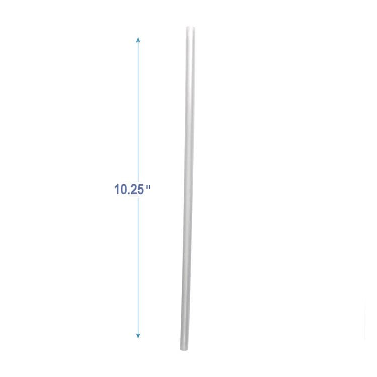 BOARDWALK Wrapped Giant Straws, 10.25", Polypropylene, Clear, 100/Pack, 10 Packs/Carton (BWKJSTW1025CLR) thumbnail 2