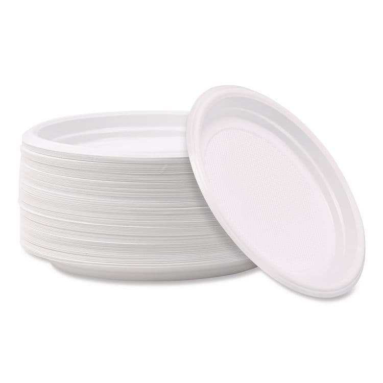 BOARDWALK Hi-Impact Plastic Dinnerware, Plate, 6" dia, White, 1,000/Carton (BWKPLTHIPS6WH) thumbnail 2