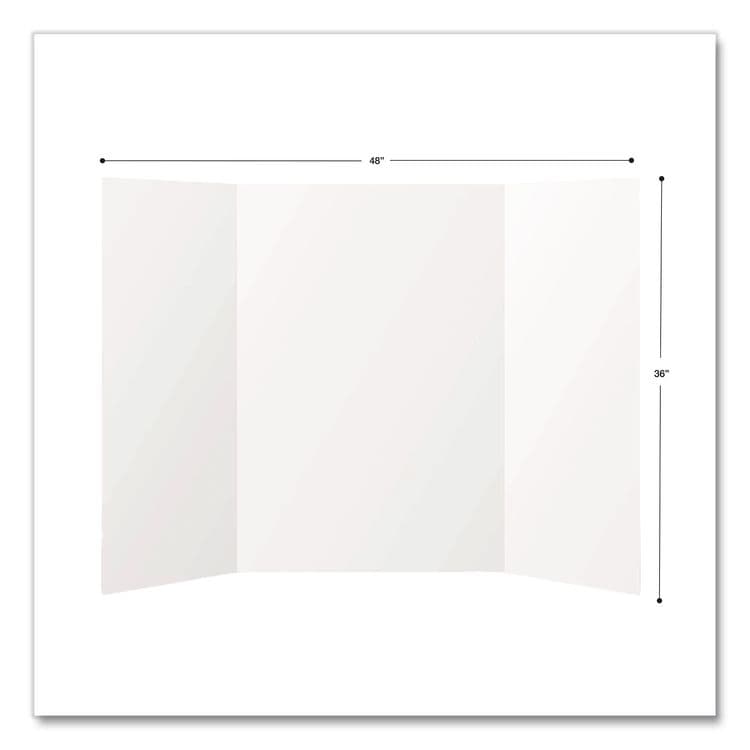 CHAGRINOVATIONS Trifold Display Boards, 36 x 48, White (CH7FI68203FSC) thumbnail 2
