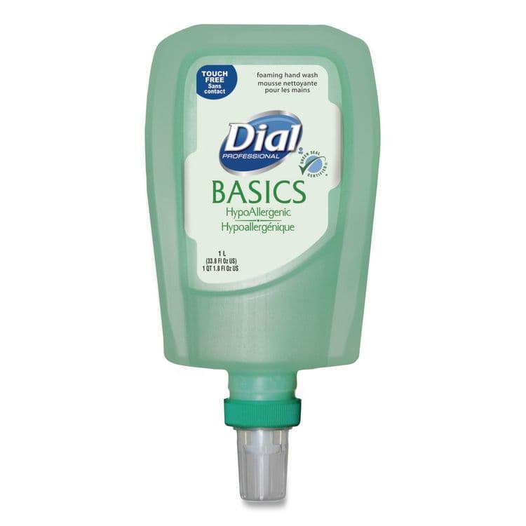 DIAL PROFESSIONAL Basics Hypoallergenic Foaming Hand Wash Refill for FIT Touch Free Dispenser, Honeysuckle Scent, 1 L (DIA16722EA)