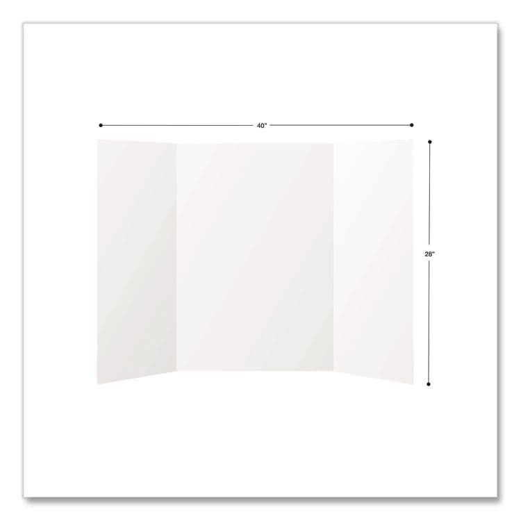 CHAGRINOVATIONS Trifold Display Boards, 28 x 40, White (CH7FI68204FSC) thumbnail 2