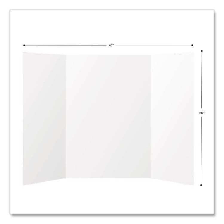 CHAGRINOVATIONS Trifold Display Boards, 36 x 48 x 0.2, White (CH7FI68208FSC) thumbnail 2