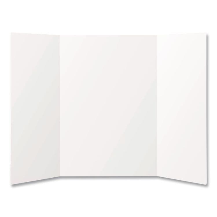 CHAGRINOVATIONS Trifold Display Boards, 18 x 24, White (CH7FI68210FSC)