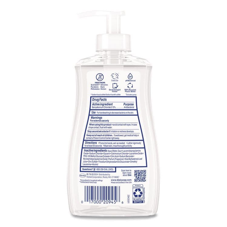 DIAL PROFESSIONAL Antibacterial Liquid Hand Soap, Aloe Scent, 11 oz, 12/Carton (DIA20946) thumbnail 4