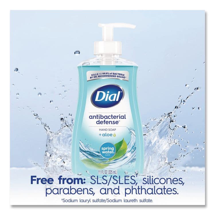 DIAL PROFESSIONAL Antibacterial Liquid Hand Soap, Spring Water Scent, 11 oz, 12/Carton (DIA20952) thumbnail 4