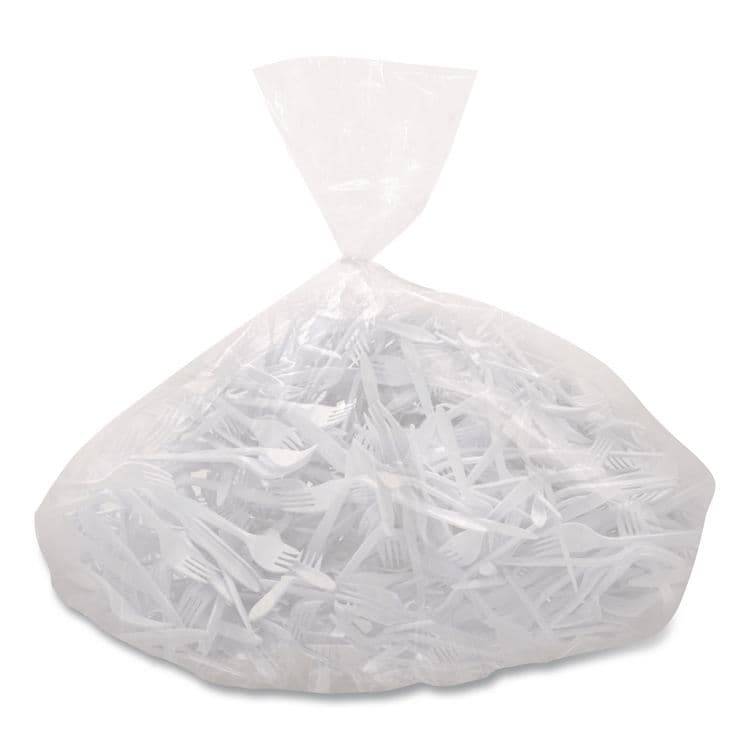 DART Style Setter Medium Weight Polypropylene Cutlery, Fork, Plastic, White, 1,000/Carton (SCCF6OW) thumbnail 4