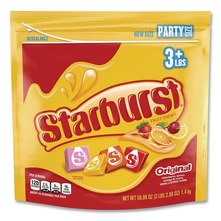 THE WRIGLEY COMPANY Original Fruit Chews, Assorted, 50 oz Bag (GRR20900102)