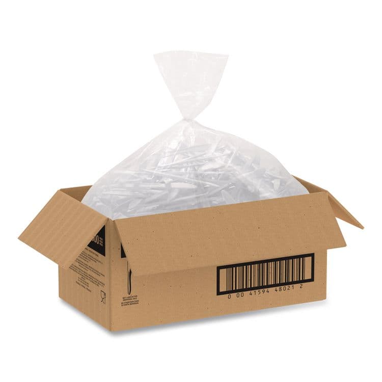 DART Style Setter Medium Weight Polypropylene Cutlery, Knife, Plastic, White, 1,000/Carton (SCCK6OW) thumbnail 3