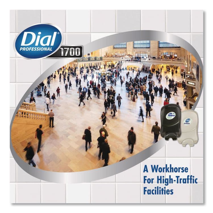 DIAL PROFESSIONAL Dial 1700 Manual Dispenser, 1.7 L, 12.66 x 7.07 x 3.95, Pearl, 3/Carton (DIA20078) thumbnail 4
