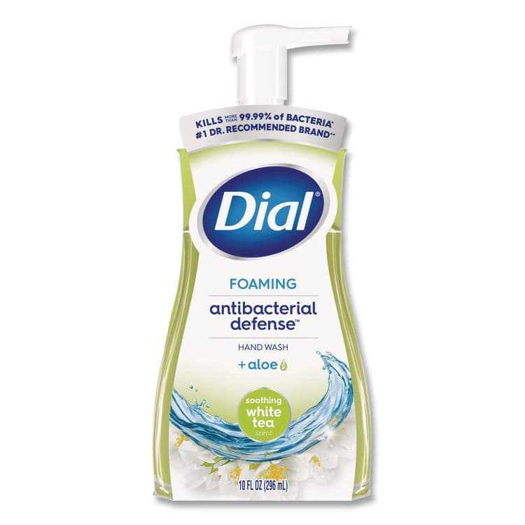 DIAL PROFESSIONAL Antibacterial Foaming Hand Wash Refill, Soothing White Tea Scent, 10 oz, 8/Carton (DIA34733) thumbnail 2