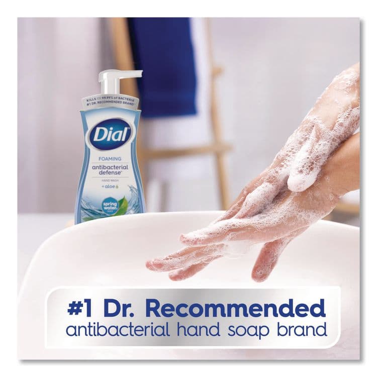DIAL PROFESSIONAL Antibacterial Foaming Hand Wash, Spring Water Scent, 10 oz, 8/Carton (DIA34739) thumbnail 4
