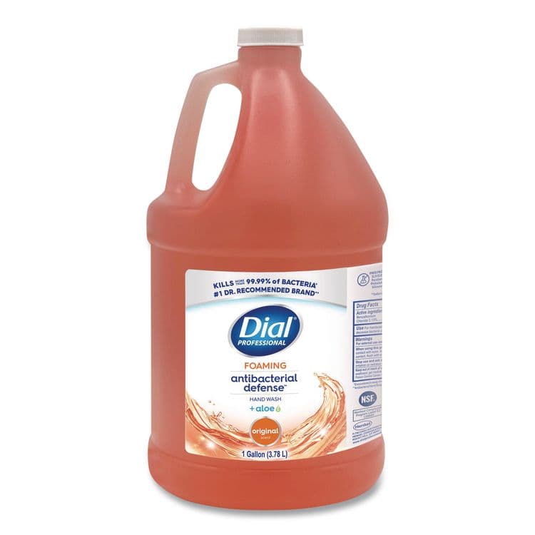 DIAL PROFESSIONAL Antibacterial Defense Original Foaming Hand Wash, Plus Aloe, Original Scent, 1 gal, 4/Carton (DIA35452) thumbnail 2