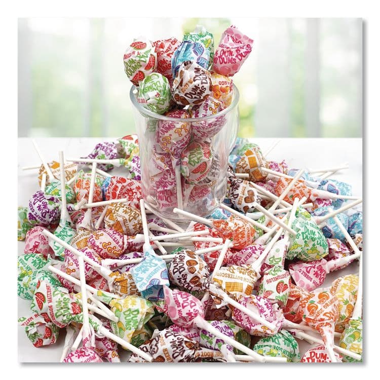 SPANGLER CANDY COMPANY Dum-Dum-Pops, Assorted Flavors, Individually Wrapped, 300/Pack (SPA60) thumbnail 2