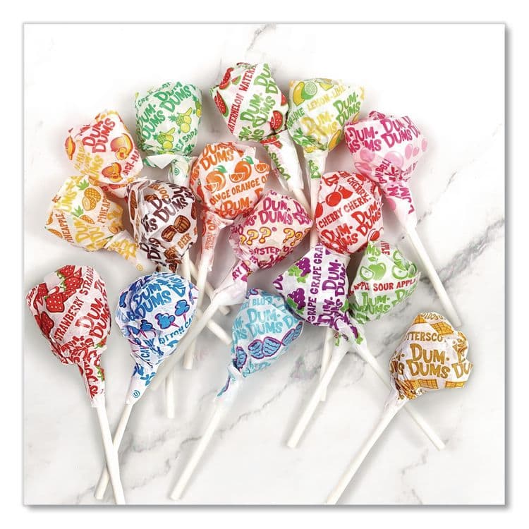 SPANGLER CANDY COMPANY Dum-Dum-Pops, Assorted Flavors, Individually Wrapped, 300/Pack (SPA60) thumbnail 3
