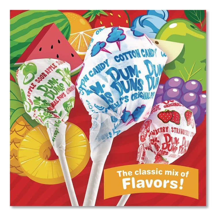 SPANGLER CANDY COMPANY Dum-Dum-Pops, Assorted Flavors, Individually Wrapped, 300/Pack (SPA60) thumbnail 4