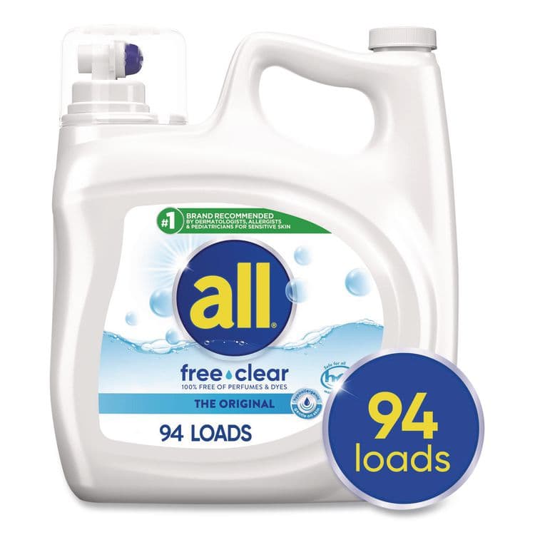 SUN PRODUCTS CORPORATION Ultra Free Clear HE Liquid Detergent, Unscented, 141 oz Bottle, 4/Carton (DIA46159) thumbnail 3