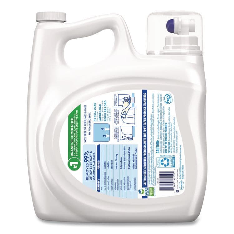SUN PRODUCTS CORPORATION Ultra Free Clear HE Liquid Detergent, Unscented, 141 oz Bottle, 4/Carton (DIA46159) thumbnail 2