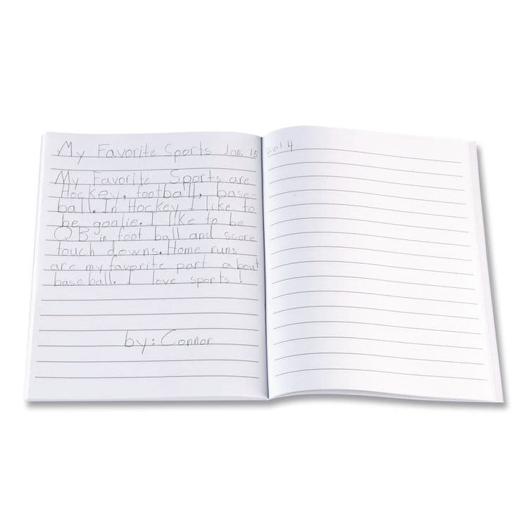 LEARNING RESOURCES Writing Journals, Medium/College Rule, Blue/Multicolor Cover, (64) 9 x 7 Sheets, 10 Journals (LRNLER3467) thumbnail 3