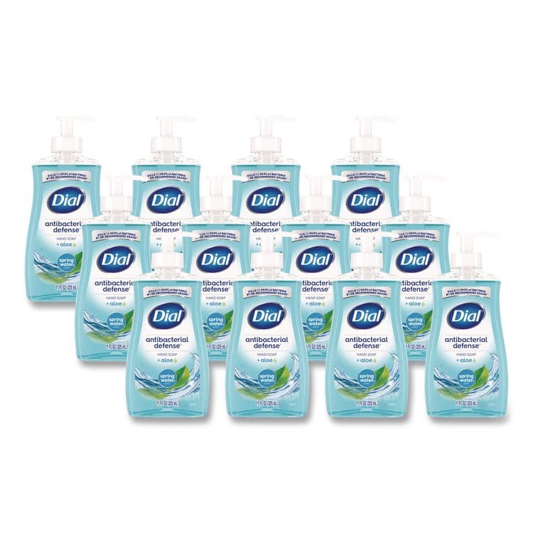 DIAL PROFESSIONAL Antibacterial Liquid Hand Soap, Spring Water Scent, 11 oz, 12/Carton (DIA20952)