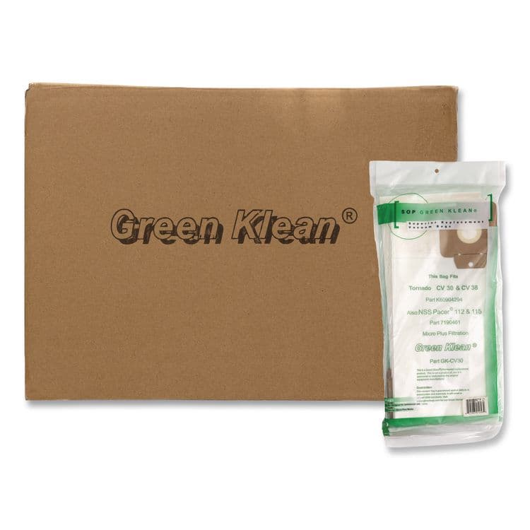 GREEN KLEAN GK-CV30 Replacement Bag, 10 Bags/Pack, 10 Packs/Carton (GRKGKCV30)
