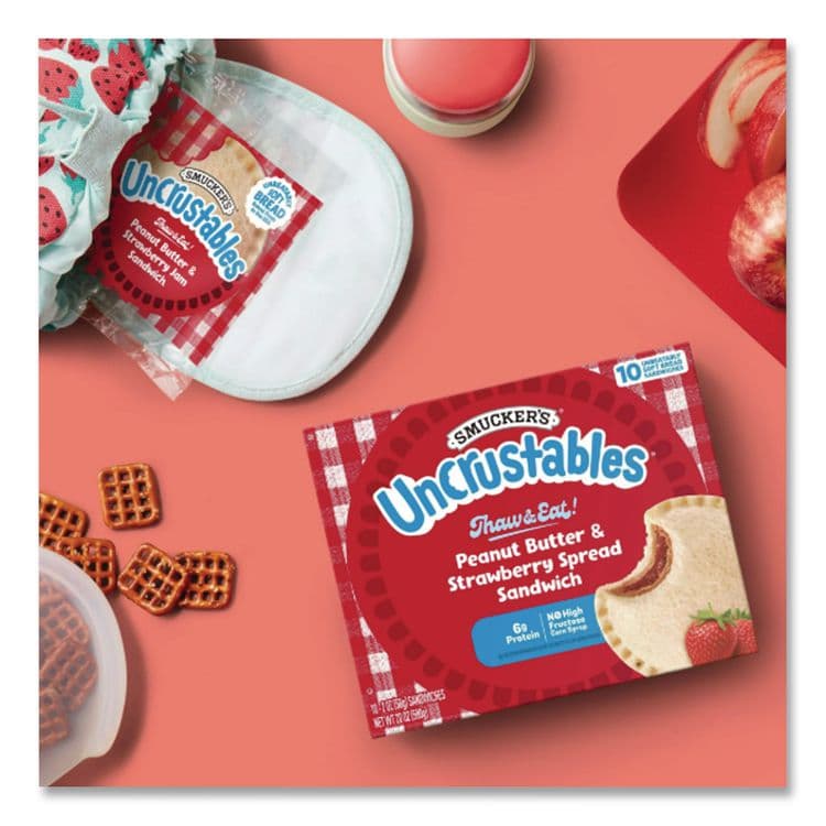 J.M. SMUCKER CO. UNCRUSTABLES Peanut Butter and Strawberry Jam, 2 oz, 10/Box, 2 Boxes/Carton (GRR90300133) thumbnail 2