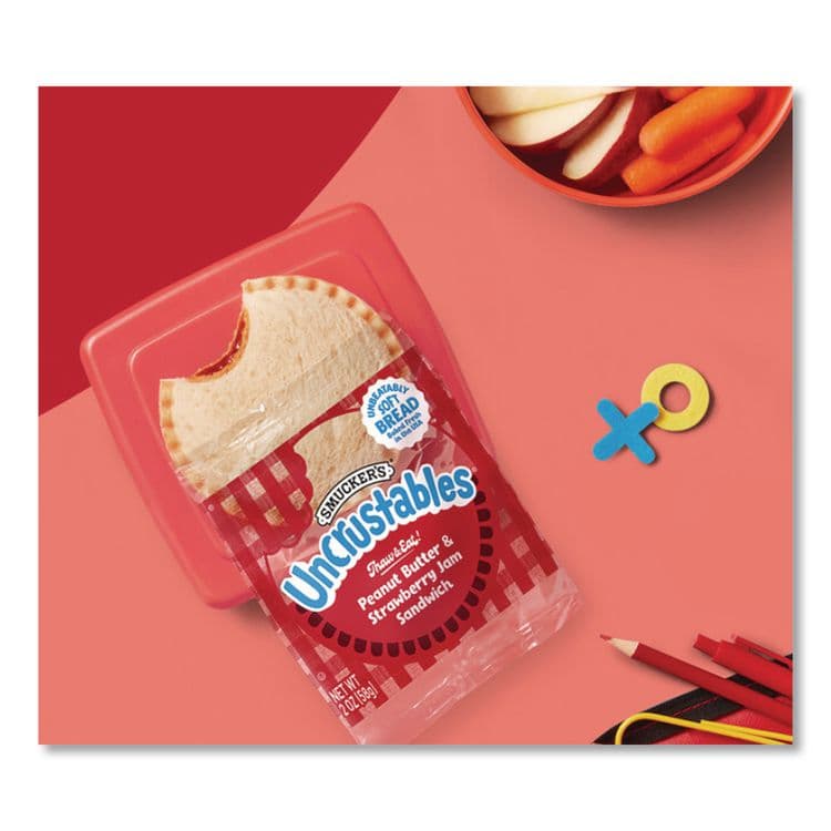 J.M. SMUCKER CO. UNCRUSTABLES Peanut Butter and Strawberry Jam, 2 oz, 10/Box, 2 Boxes/Carton (GRR90300133) thumbnail 3