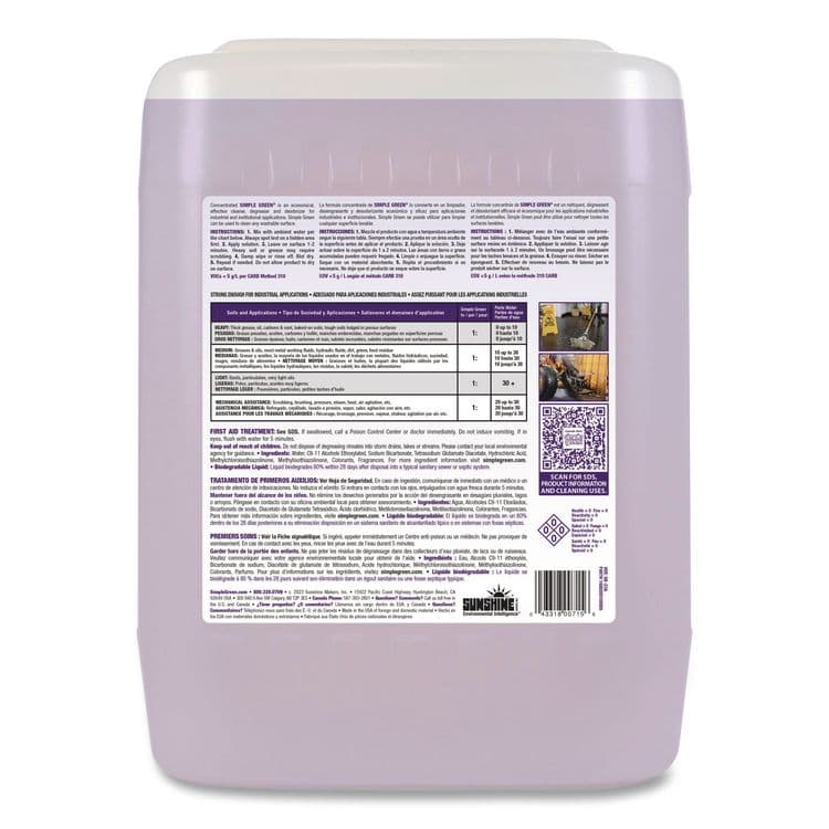 SUNSHINE MAKERS, . Industrial Cleaner and Degreaser, Lavender Scent, 5 gal Pail (SMP1600005) thumbnail 2