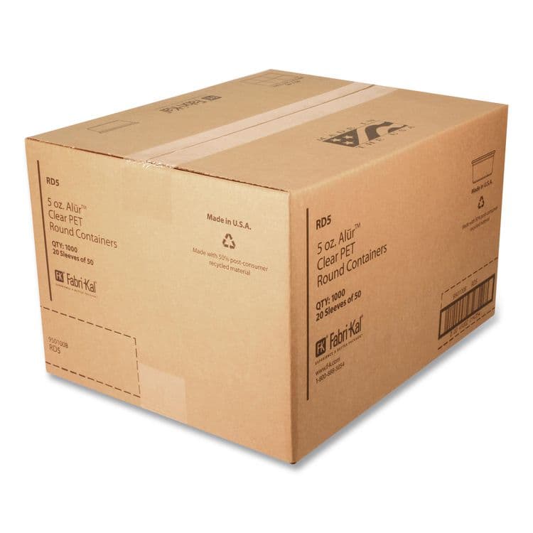 PACTIV EVERGREEN CORPORATION Recycleware Deli Containers, 5 oz, 3.6 x 2.6 x 1.8, Clear, Plastic, 1,000/Carton (FAB9501008) thumbnail 2