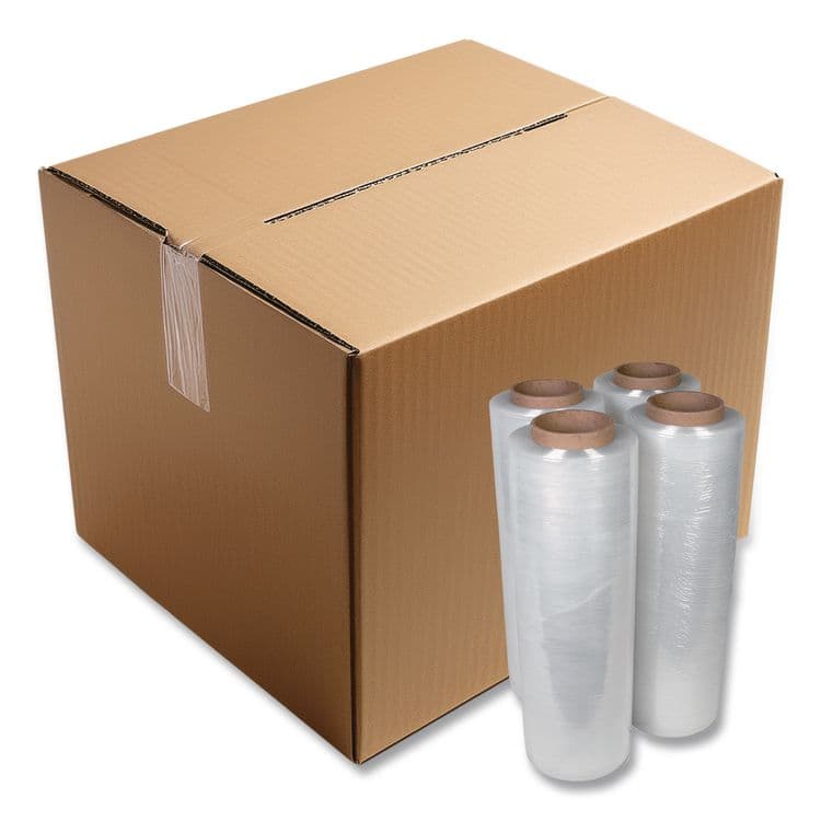 UNIVERSAL OFFICE PRODUCTS Handwrap Stretch Film, 18" x 1,500 ft, 20 mic (70-Gauge), 4/Carton (UNV80118) thumbnail 3