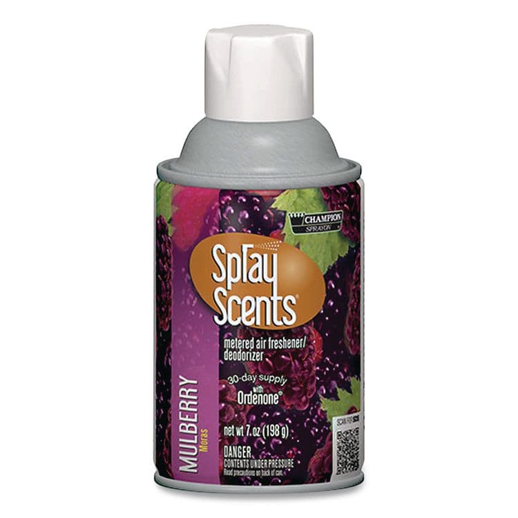 CHASE PRODUCTS Champion Sprayon SPRAYScents Metered Air Freshener Refill, Mulberry, 7 oz Aerosol Spray, 12/Carton (CHP5169) thumbnail 2