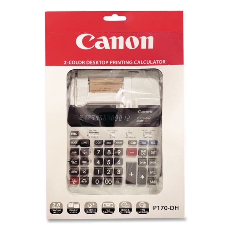 CANON USA, . P170-DH-3 Printing Calculator, Black/Red Print, 2.3 Lines/Sec (CNM2204C001) thumbnail 4