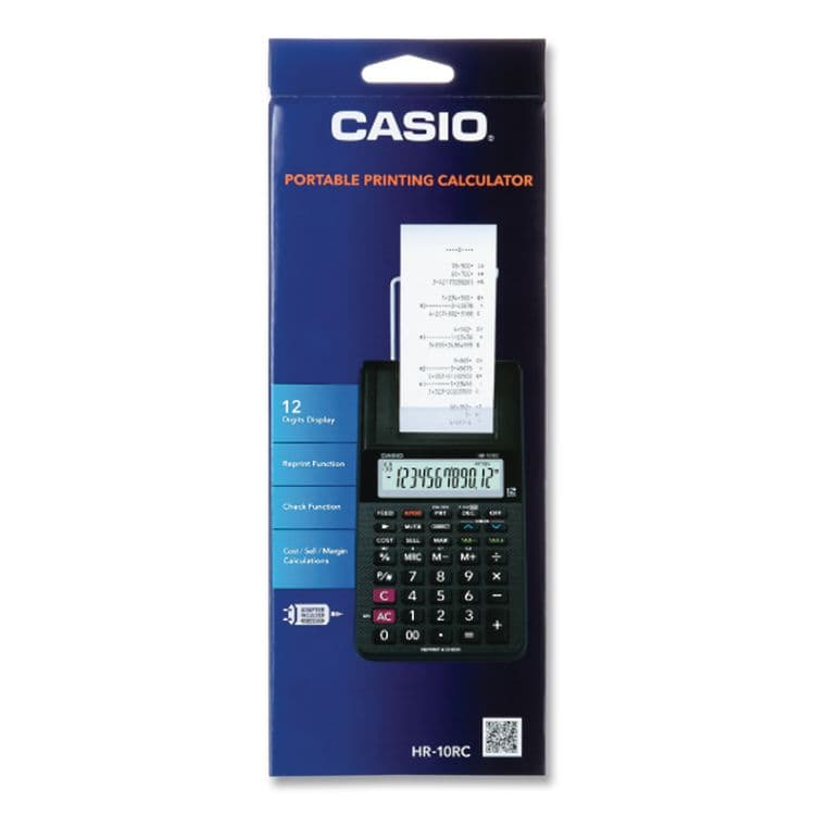 CASIO, . HR-10RC Handheld Portable Printing Calculator, Black Print, 1.6 Lines/Sec (CSOHR10RC) thumbnail 4