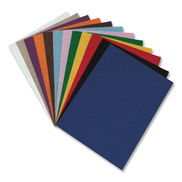 PACON CORPORATION Felt Sheets, Rectangular, 9 x12, Assorted Colors, 12/Pack (CKCPAC390701R) thumbnail 2